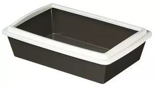 WC toaleta pro kočka a větší králíky s obrubou hranatá 51x35x13cm