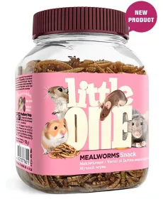Little One Moučný červ, Snack pro všežravé malé savce (křeček, myš, potkan) 70 g