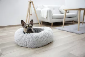 Pelíšek chlupatý Fluffy světlešedý, průměr 60cm Pelíšek chlupatý Fluffy světlešedý, průměr 60cm